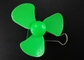 Green 3 Vanes Plastic Propeller Injection Molding 60mm Environmental Standard